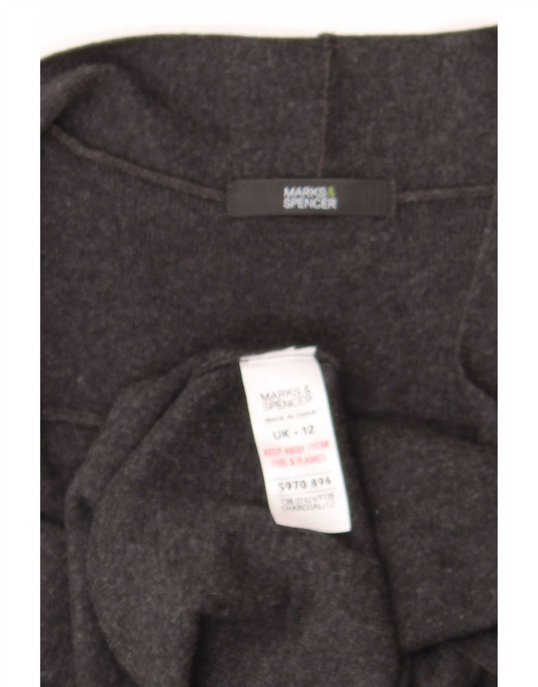 Maglione cardigan senza maniche da donna Marks & Spencer UK 12 Grigio medio