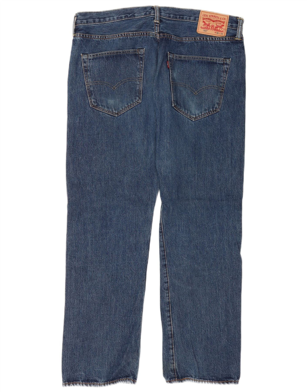 Jeans dritti da uomo Levi's 501 vestibilità regolare W36 L30 cotone blu