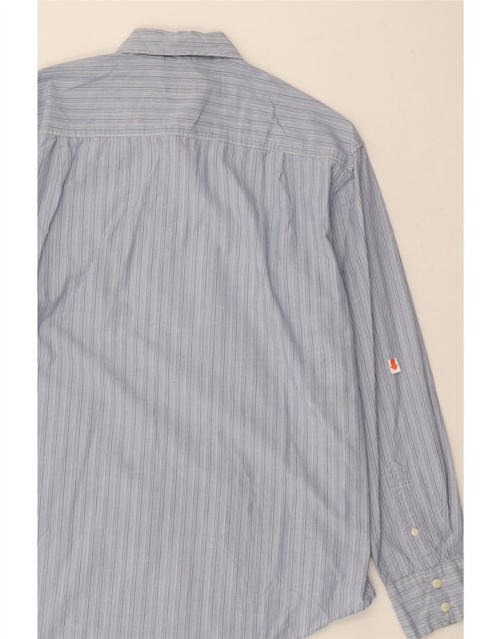 IZOD Mens Shirt Large Blue Pinstripe Cotton Vintage Izod and Second-Hand Izod from Messina Hembry 