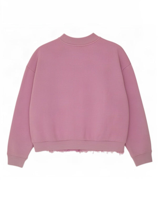 Felpa oversize da donna Adidas UK 16/18 grande cotone rosa