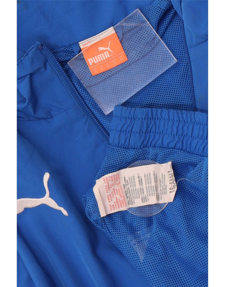 Giacca da ginnastica da uomo Puma Small Blue Colourblock in poliestere sportivo