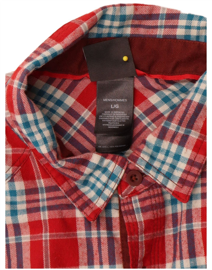 Camicia in flanella da uomo The North Face, poliestere a quadri rossi grandi