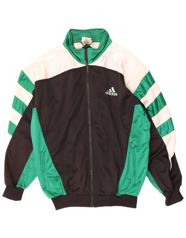 Giacca da ginnastica grafica da uomo Adidas UK 42/44 Large Black Colourblock