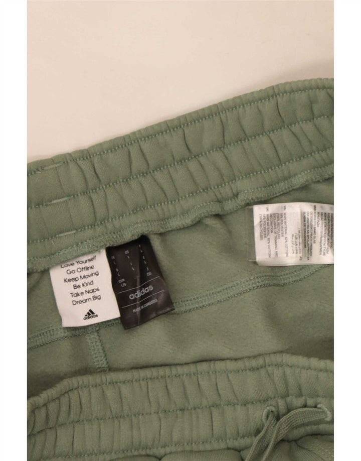 Pantaloncini sportivi Adidas da uomo grandi in cotone verde