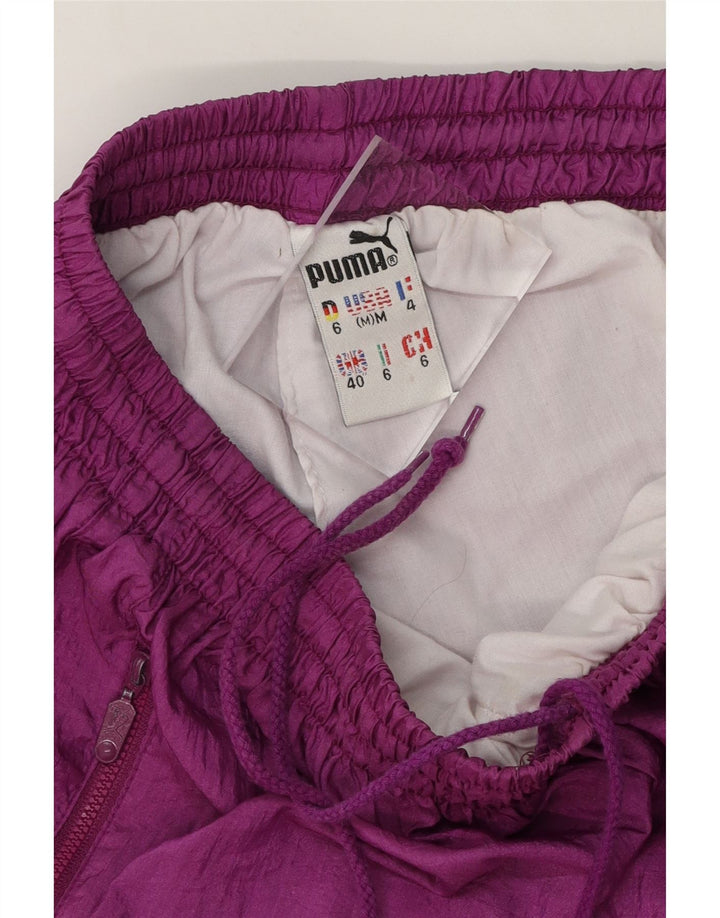 PUMA Womens Tracksuit Trousers Joggers UK 14 Medium Purple Polyamide Vintage Puma and Second-Hand Puma from Messina Hembry 