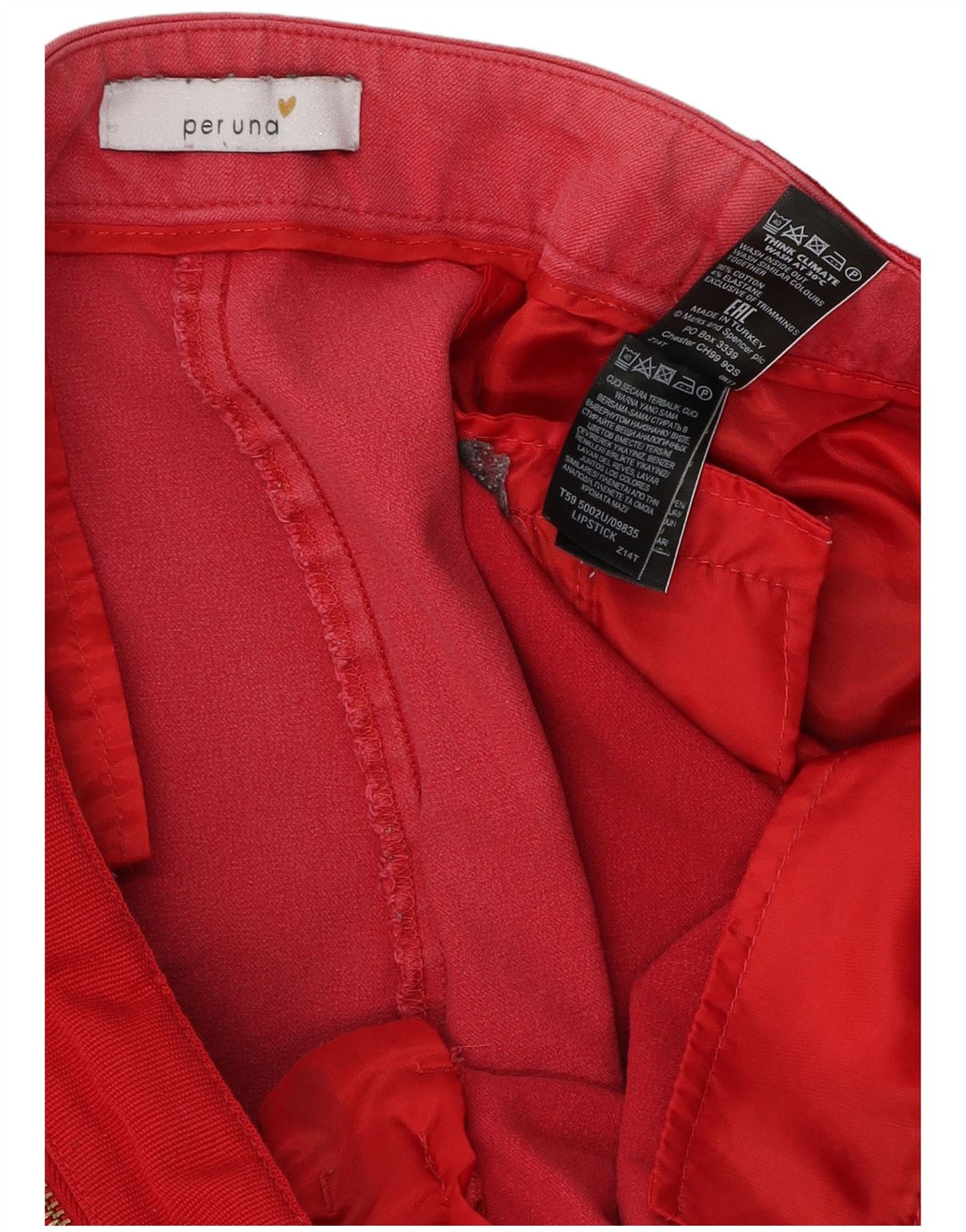 Pantaloni Marks & Spencer da donna Per Una Capri UK 16 Large W36 L23 Rossi