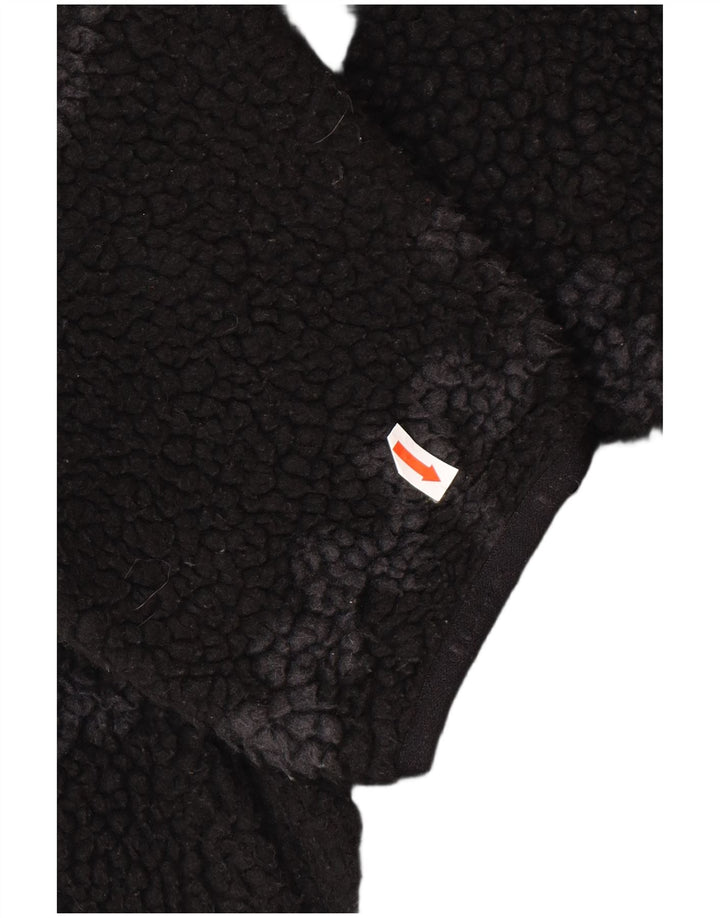 CHAMPION Mens Graphic Fleece Jumper Large Black Polyester