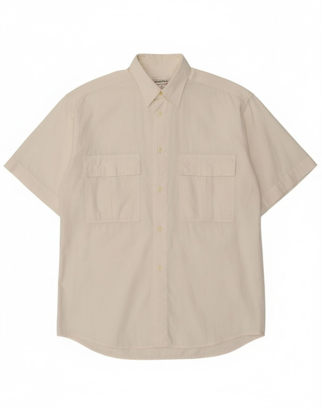 Camicia a maniche corte da uomo Stefanel in cotone bianco sporco medio