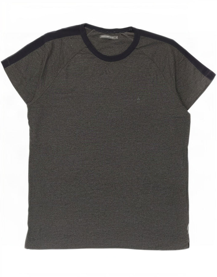 T-shirt da uomo French Connection Top XL in cotone color block grigio