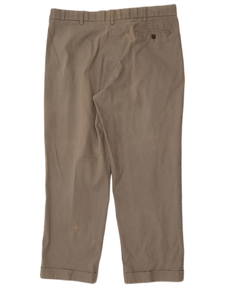 Pantaloni da abito con pegging da uomo Marks & Spencer W40 L31 cotone kaki