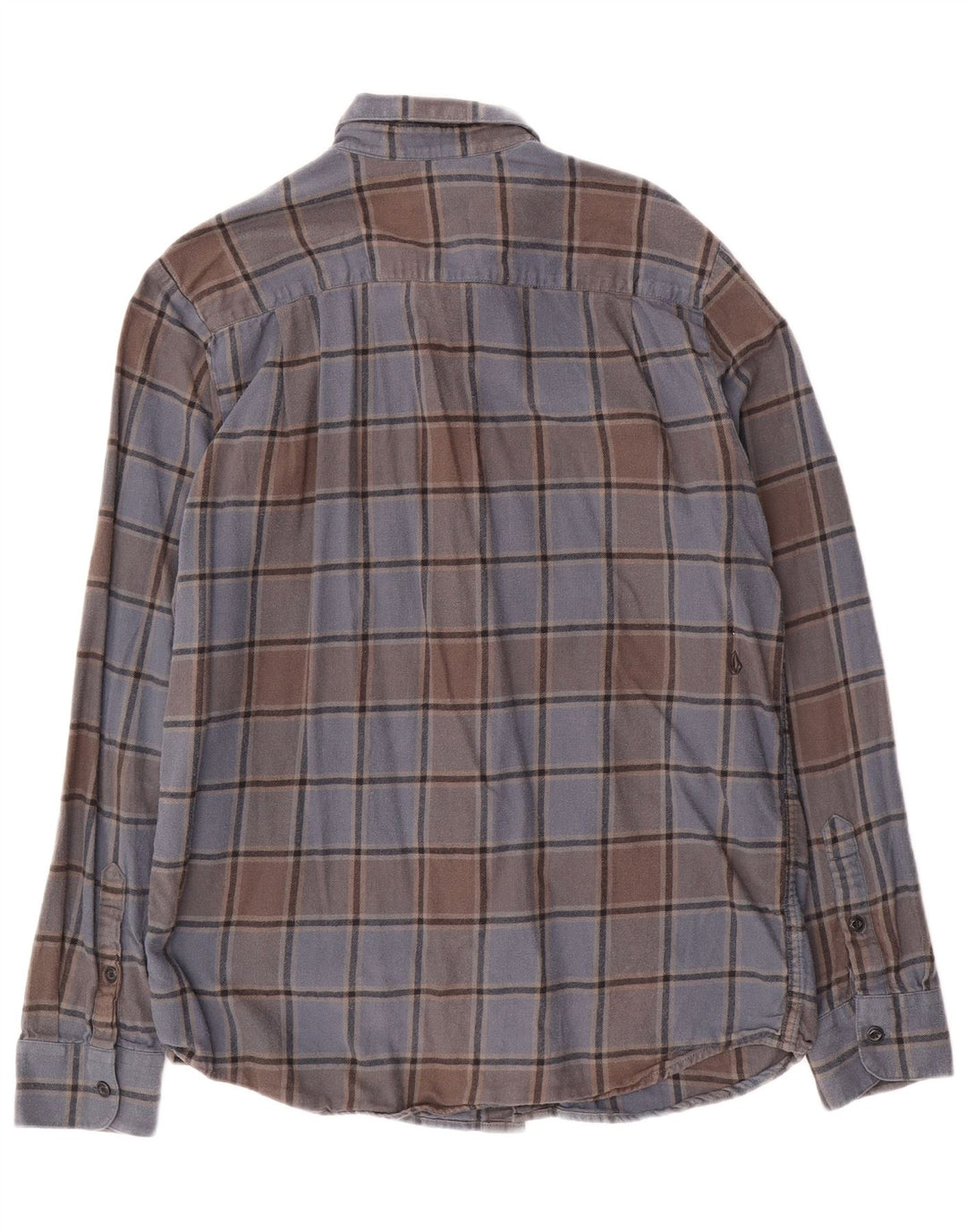 Volcom Camicia da uomo in flanella dal taglio moderno, grande cotone scozzese blu