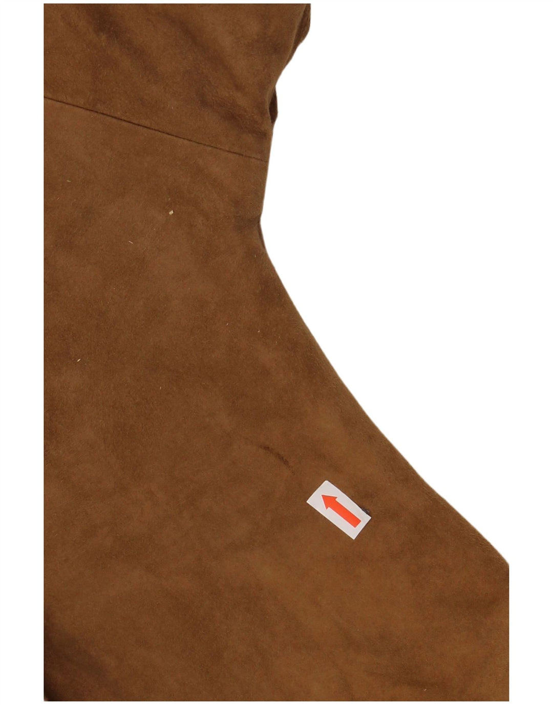 Giacca blazer vintage in pelle scamosciata a 4 bottoni da donna UK 16 grande marrone