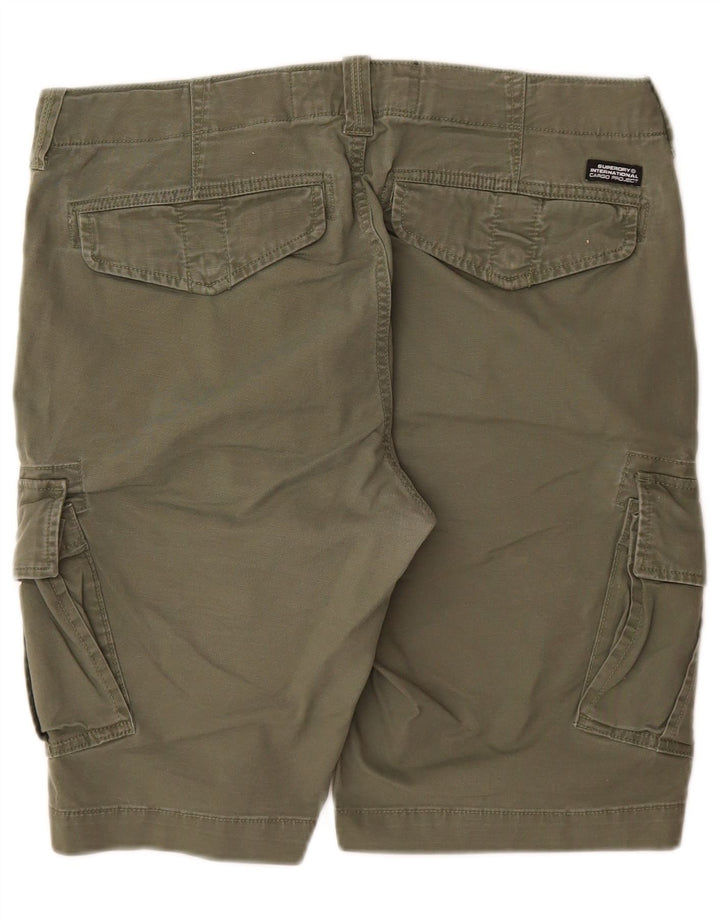 Pantaloncini cargo da uomo Superdry W32 cotone kaki medio