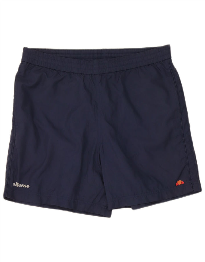 Pantaloncini sportivi da uomo Ellesse grandi in poliestere blu navy