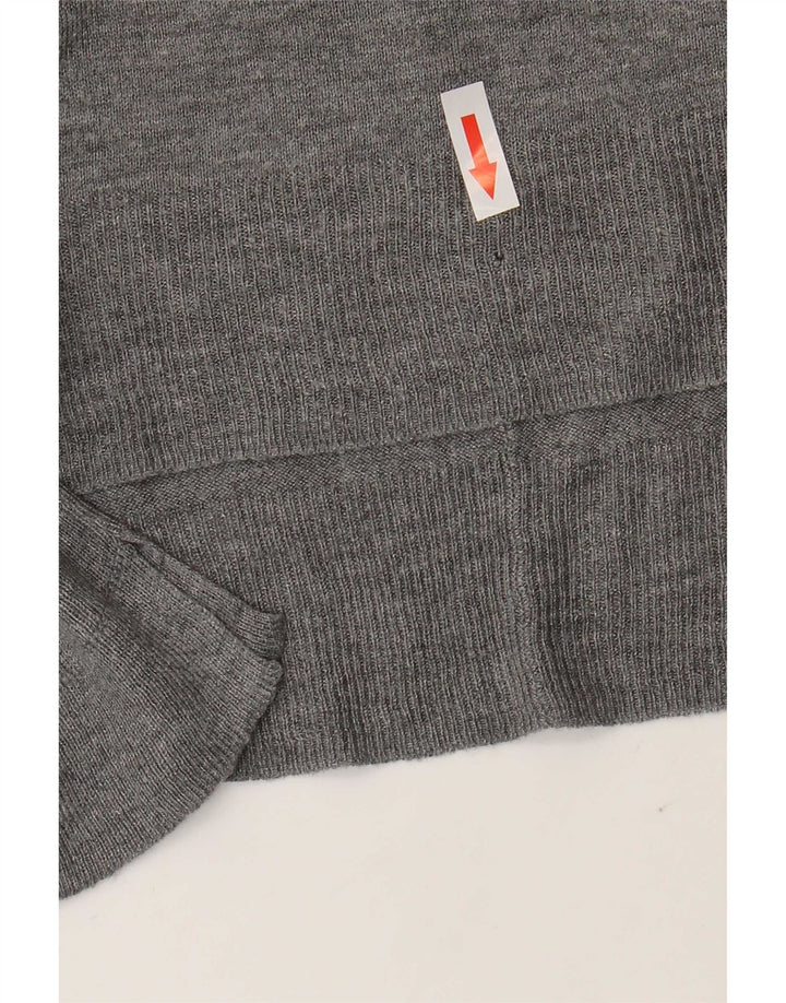 Maglione maglione con scollo a barca da donna Zara UK 14 Grigio medio