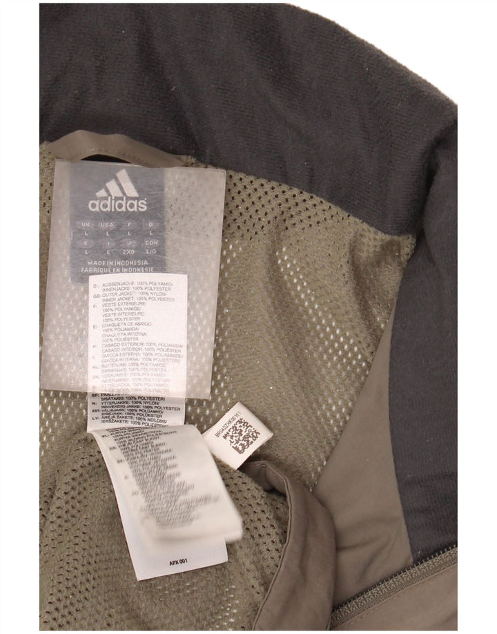 Giacca antipioggia da uomo Adidas UK 40 grande nylon kaki