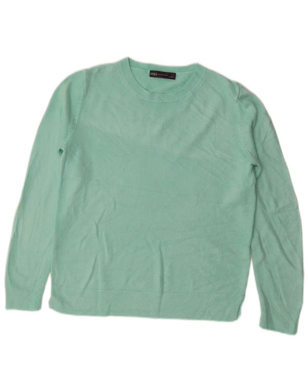 Maglione maglione con scollo a barca da donna Marks & Spencer UK 10 piccolo turchese
