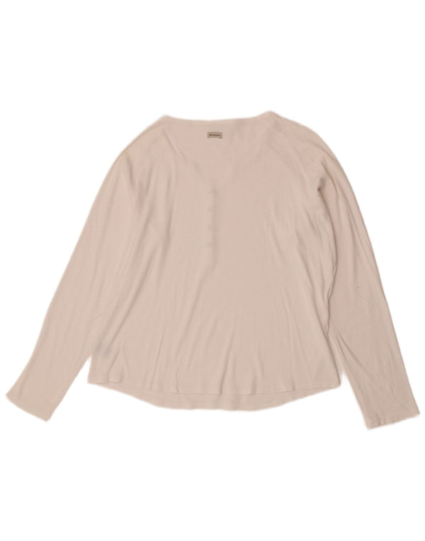 Maglia a maniche lunghe da donna Columbia UK 18 XL cotone bianco