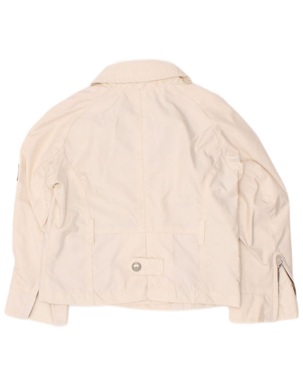 Giubbotto bomber da bambina Belstaff 18-24 mesi in nylon bianco sporco