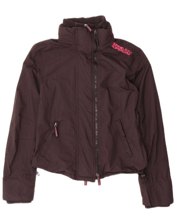 Giacca a vento grafica da donna Superdry Windcheater UK 12 media nera