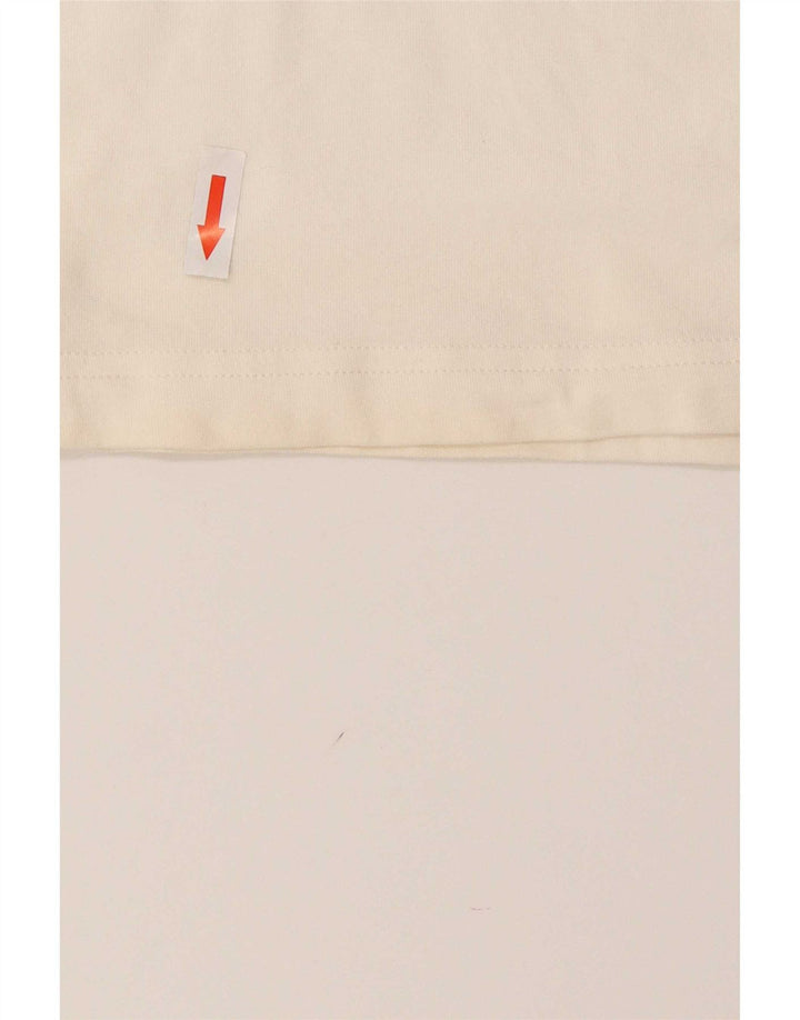 T-shirt Adidas da uomo a maniche corte, grande, in cotone bianco