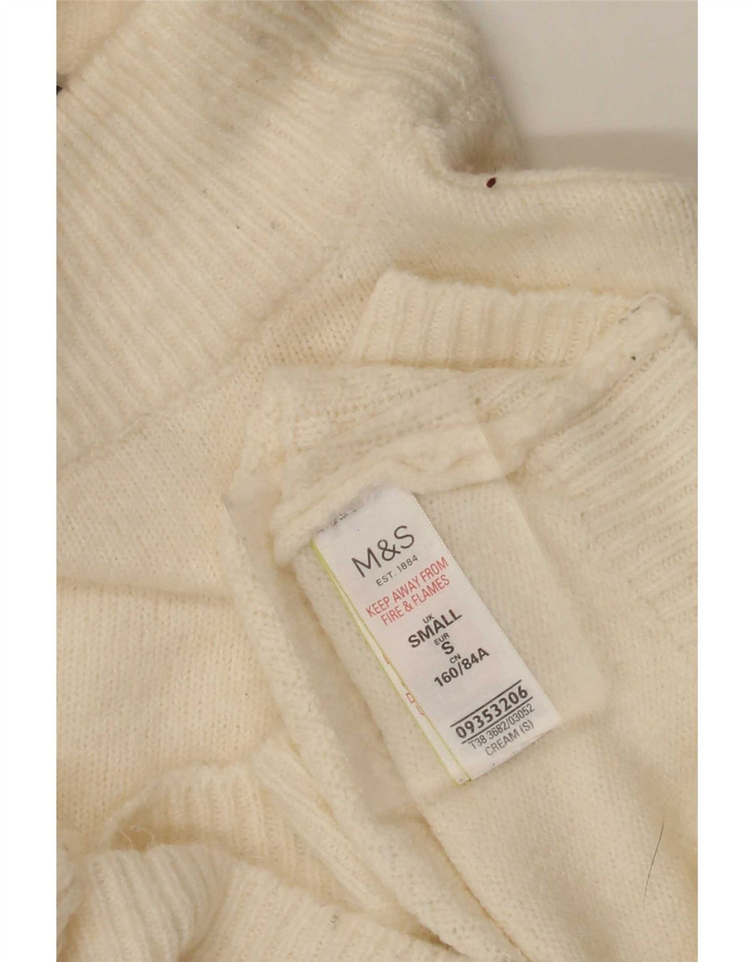 Maglione maglione a collo alto da donna Marks & Spencer UK 10 piccolo Beige