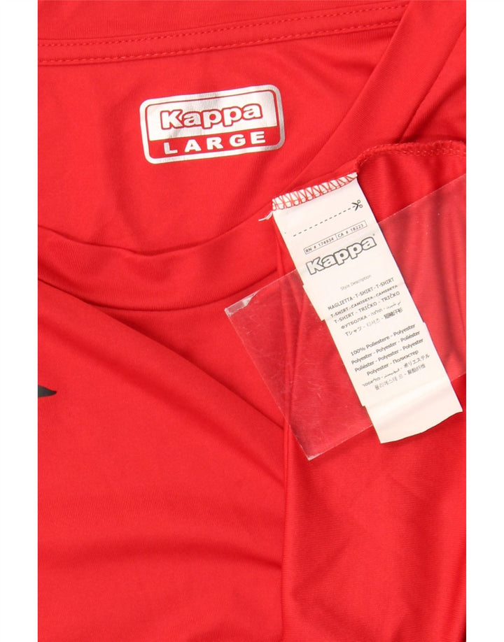 T-shirt grafica da uomo Kappa Top grande rosso in poliestere