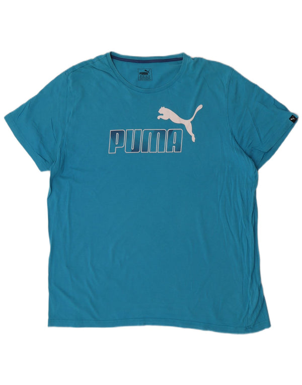 T-shirt grafica da uomo Puma Top 2XL cotone blu