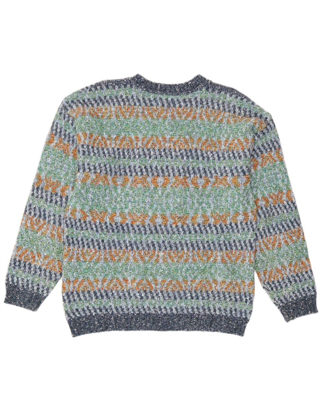 Polo Nord Maglione girocollo da uomo Maglione grande geometrico multicolore