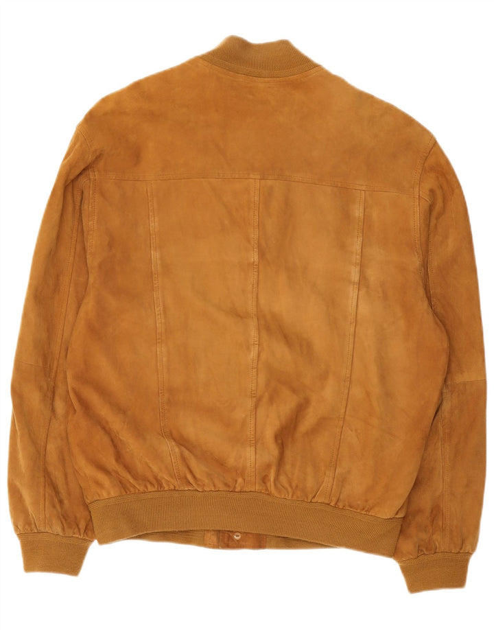 Giubbotto bomber in pelle scamosciata da uomo Martin Eden IT 48 in pelle marrone medio