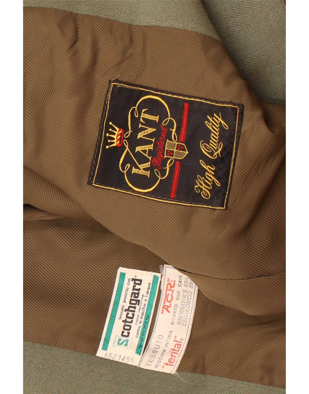 Soprabito vintage da uomo UK 36 piccolo verde Terital classico