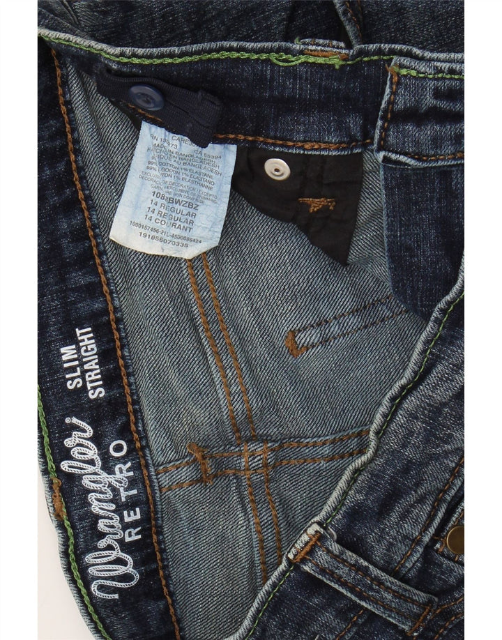 Jeans WRANGLER retrò slim dritti da ragazzo 13-14 anni W26 L29 cotone blu
