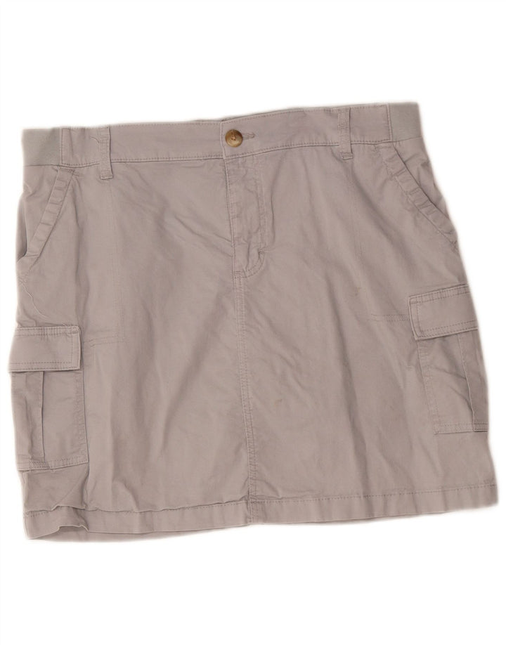 Gonna cargo LEE da donna Skort vestibilità regolare a vita media US 14 XL W36 cotone grigio