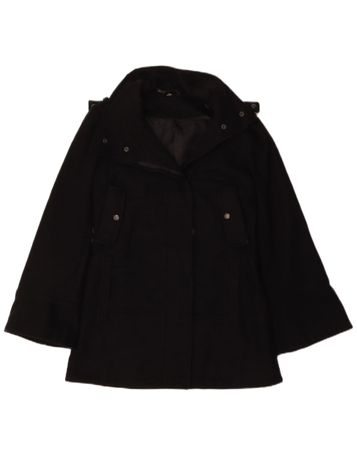Cappotto da marinaio oversize da donna Topshop UK 6 XS poliestere nero