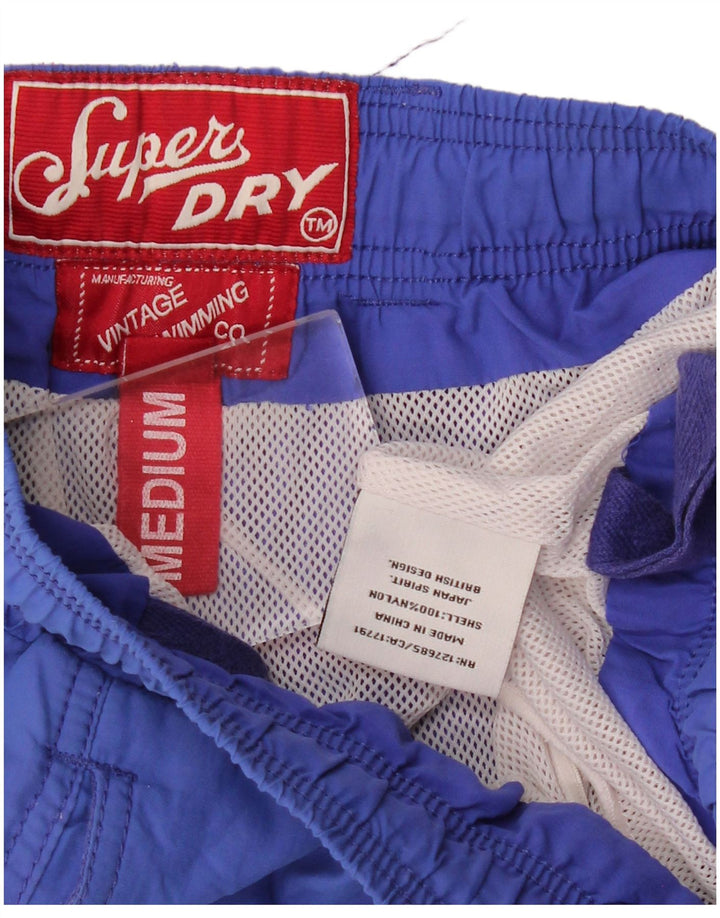 Pantaloncini da bagno da uomo SUPERDRY in nylon blu medio