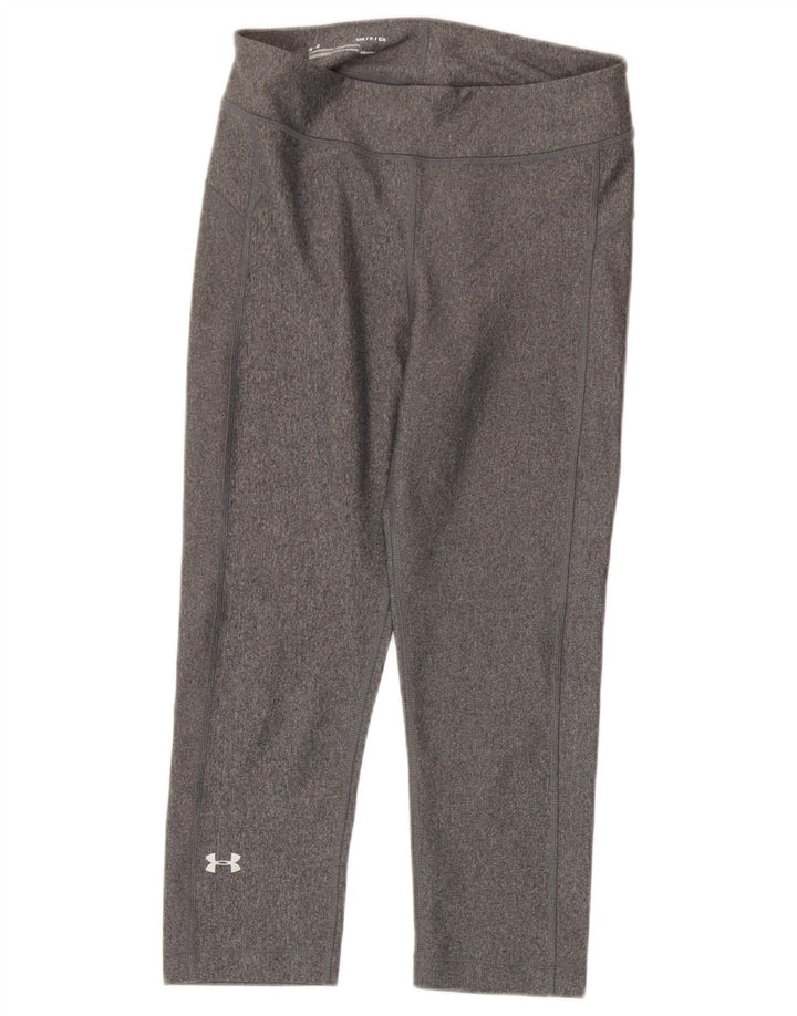 Leggings Under Armour da donna Heat Gear Capri UK 8 piccolo poliestere grigio