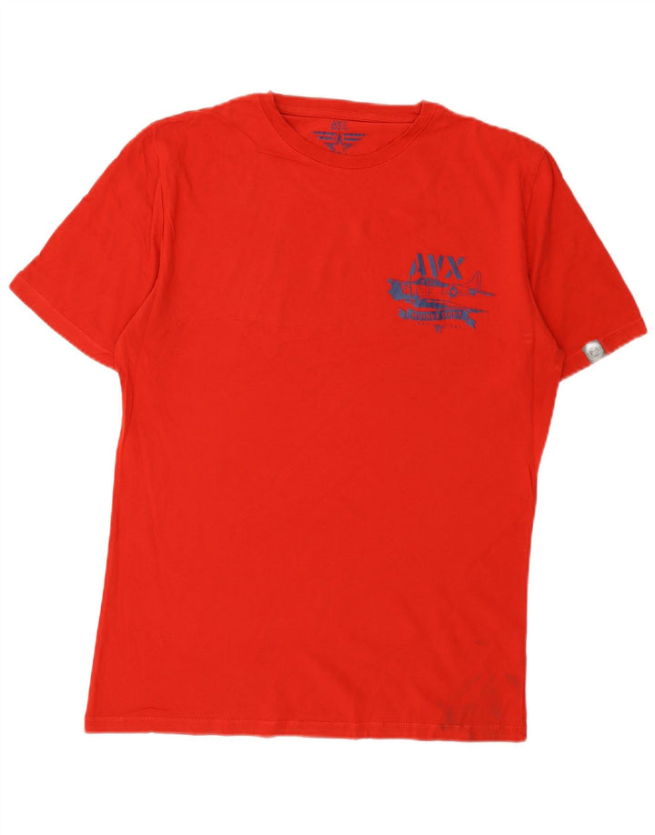T-shirt grafica da uomo Avirex Top XL in cotone rosso