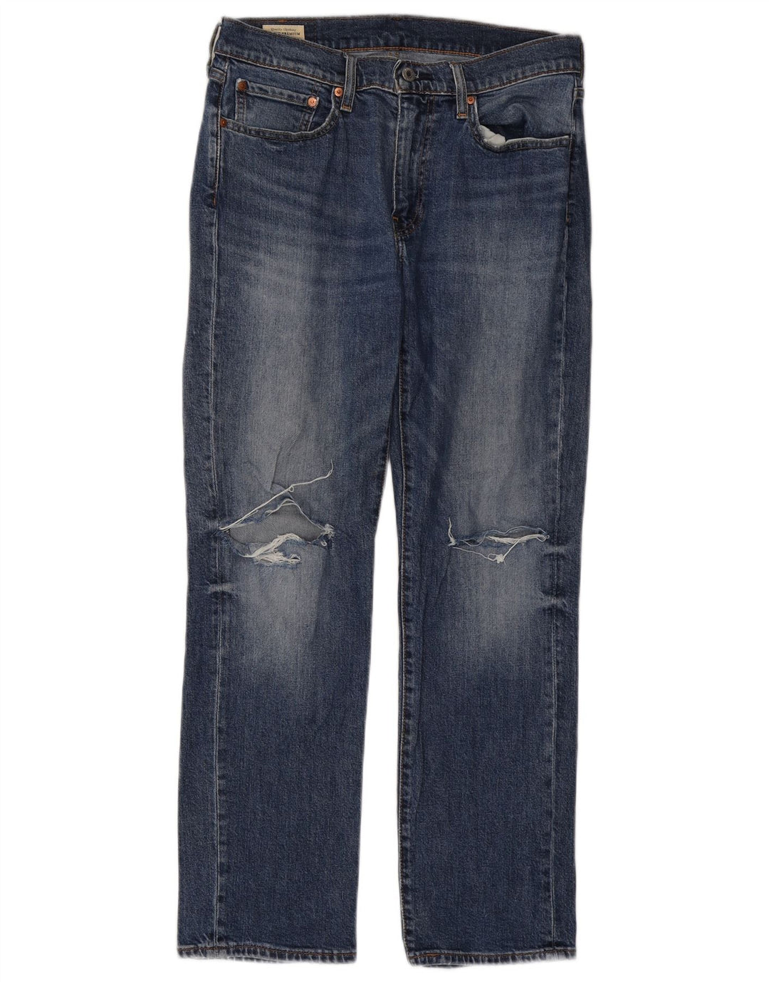 Levi's Uomo 514 Jeans dritti invecchiati W32 L30 Cotone blu