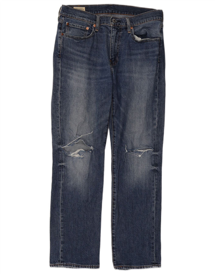 Levi's Uomo 514 Jeans dritti invecchiati W32 L30 Cotone blu
