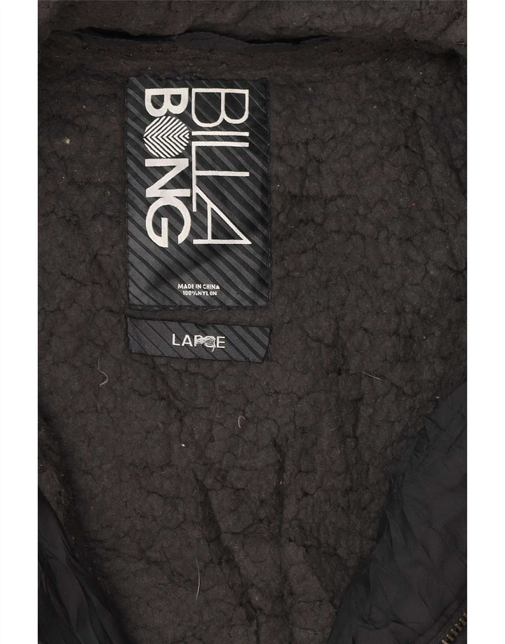 Giacca imbottita con cappuccio da uomo Billabong UK 40 grande poliestere nero