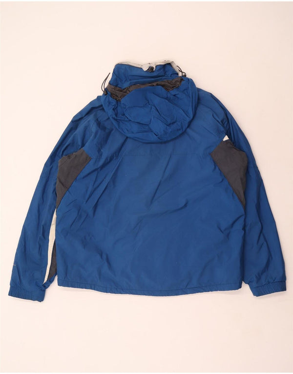 Giacca a vento con cappuccio da uomo Columbia UK 42 XL Nylon color block blu