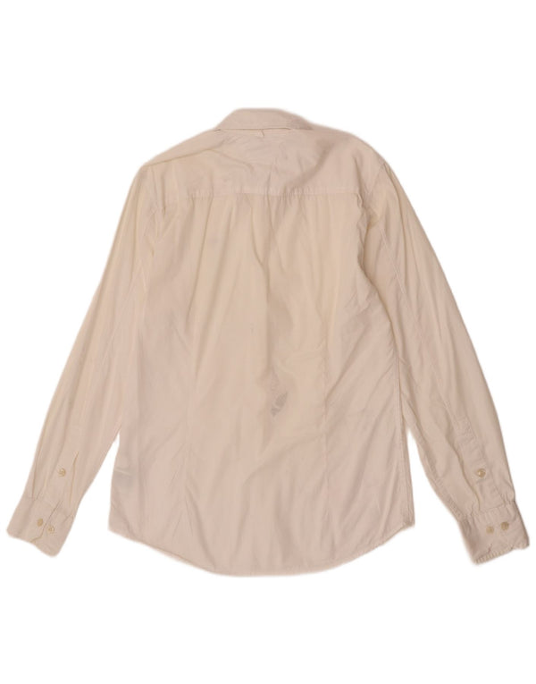 Camicia slim fit da uomo Tommy Hilfiger piccola in cotone bianco sporco