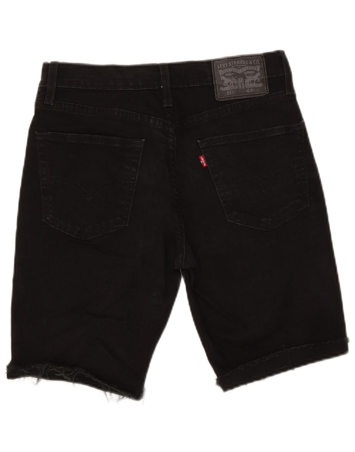 LEVI'S Pantaloncini di jeans 511 da donna W30 cotone nero medio