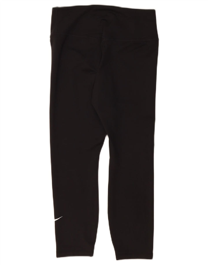 Leggings Capri Dri Fit da donna NIKE UK 12 poliestere nero medio
