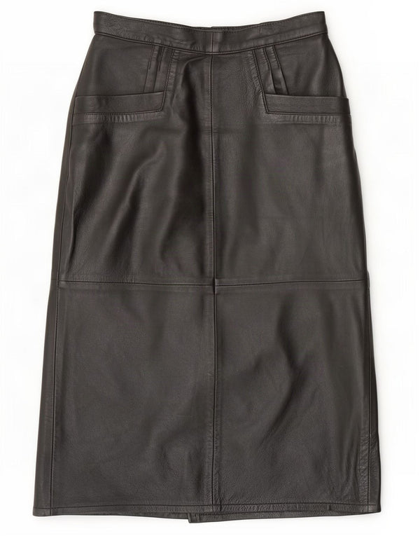 Gonna in pelle a vita alta da donna Ruby EU 38 media W28 nera