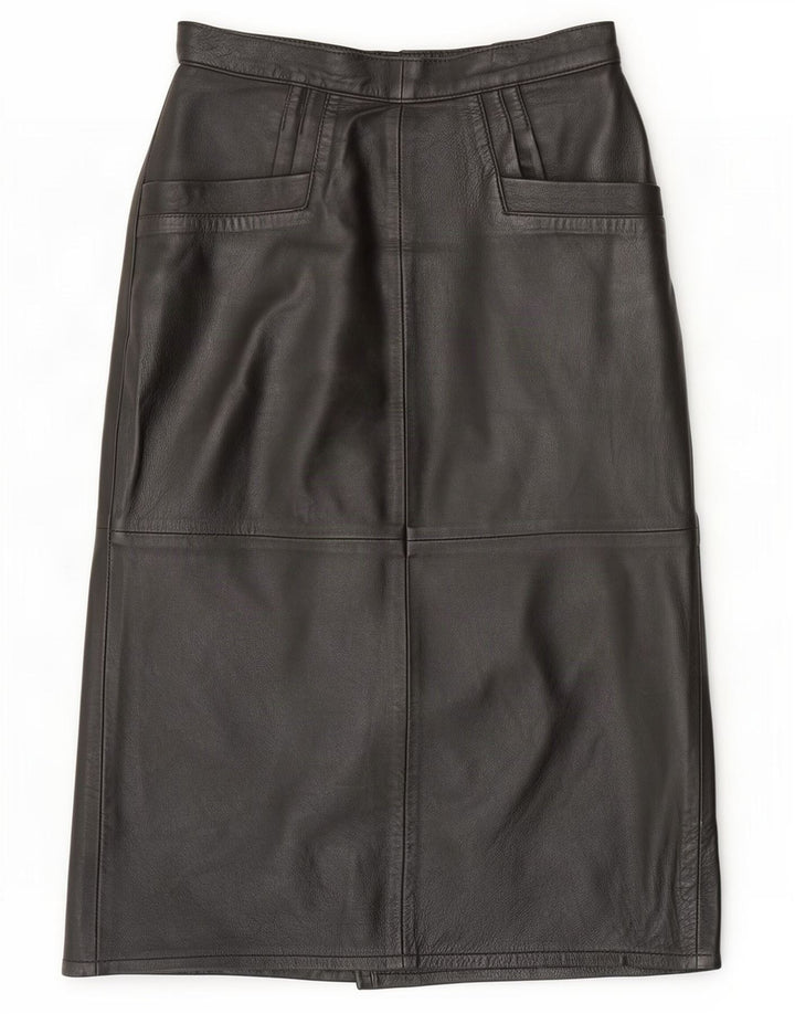 Gonna in pelle a vita alta da donna Ruby EU 38 media W28 nera