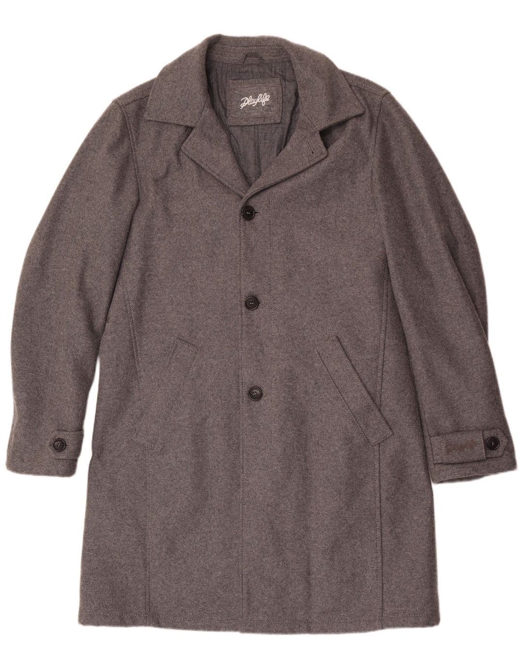 Cappotto da uomo Playlife UK 40 grande grigio