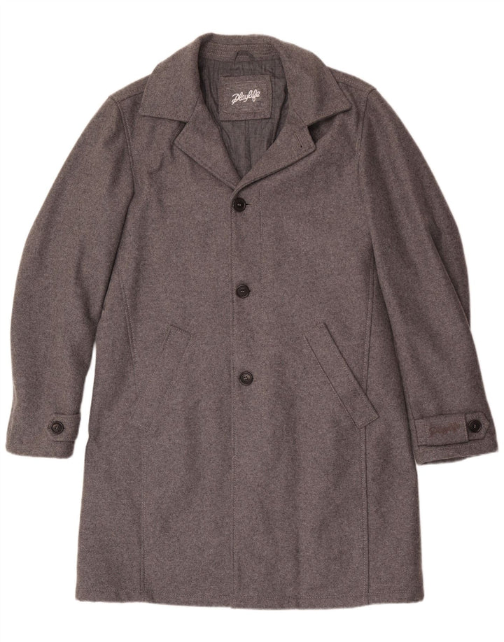 Cappotto da uomo Playlife UK 40 grande grigio
