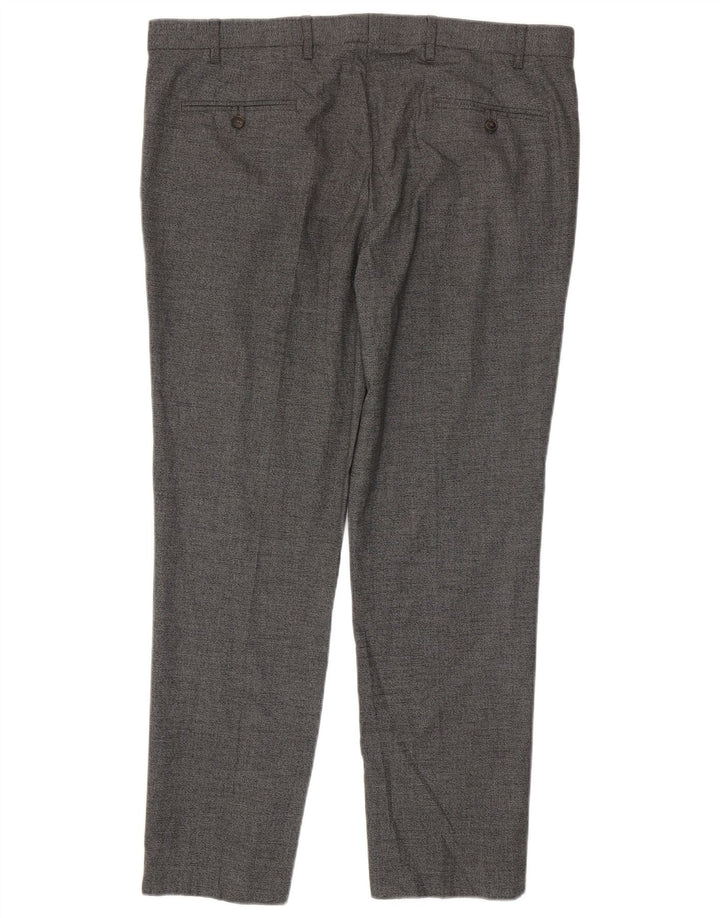 Pantaloni chino slim da uomo Marks & Spencer W38 L31 poliestere grigio