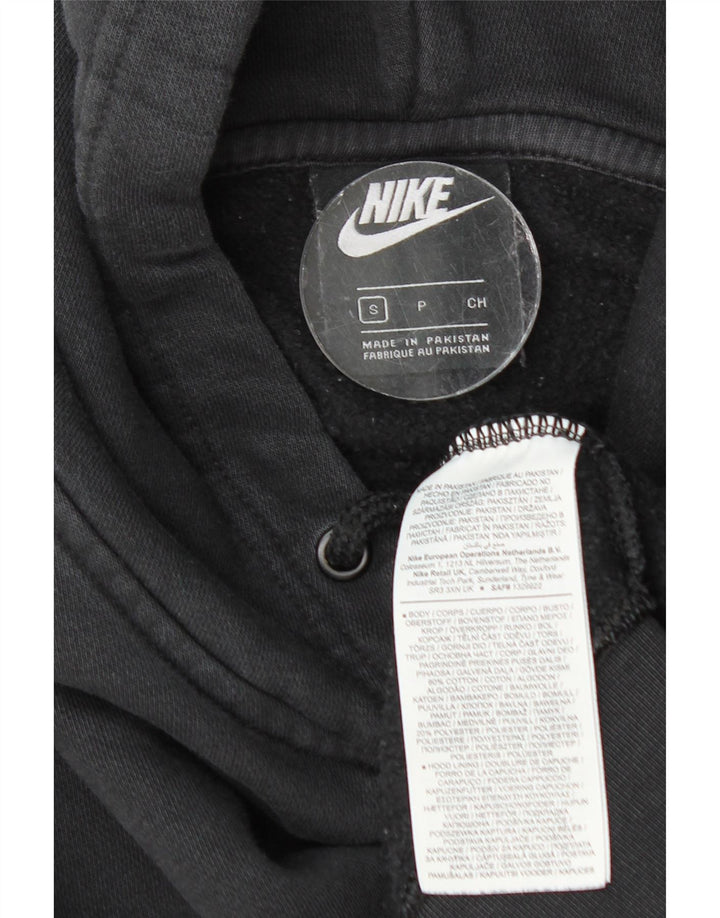 Felpa con cappuccio oversize da donna Nike UK 10 piccola in cotone nero